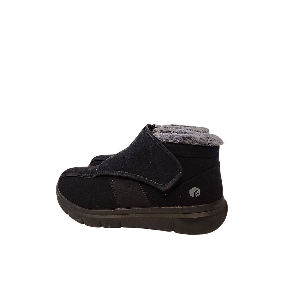 Fitville The Fit Family Shoes Slippers Size 8.5W Mens Black Warm Cozy